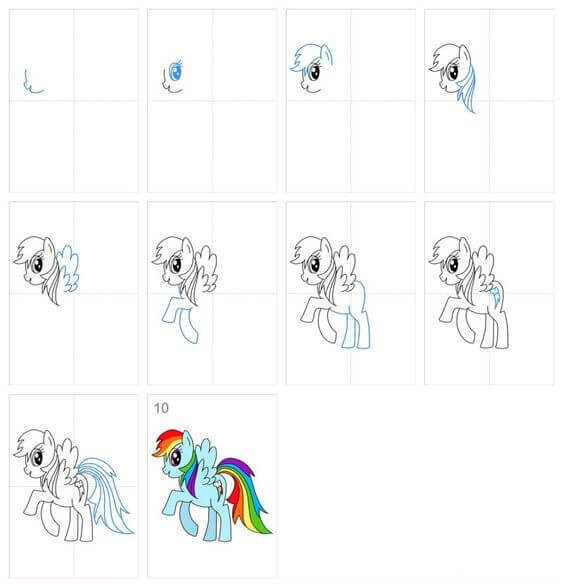 Desenhos de Rainbow Dash (1)