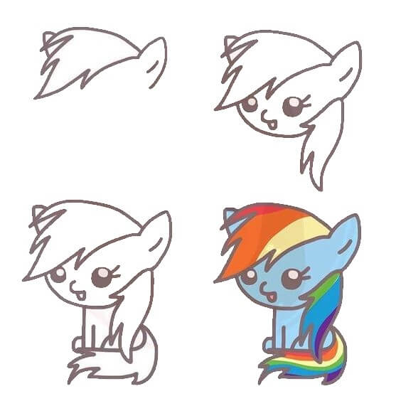 Desenhos de Rainbow Dash (2)