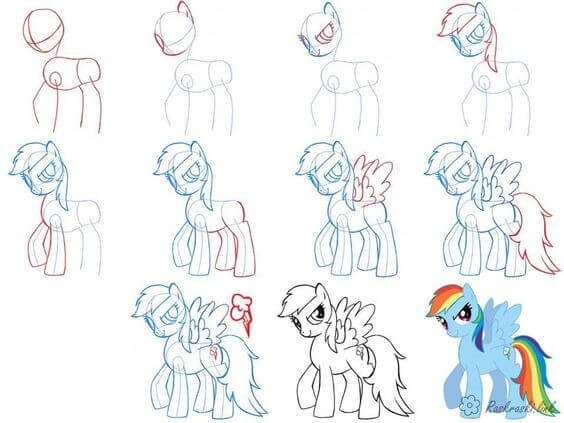 Desenhos de Rainbow Dash (3)