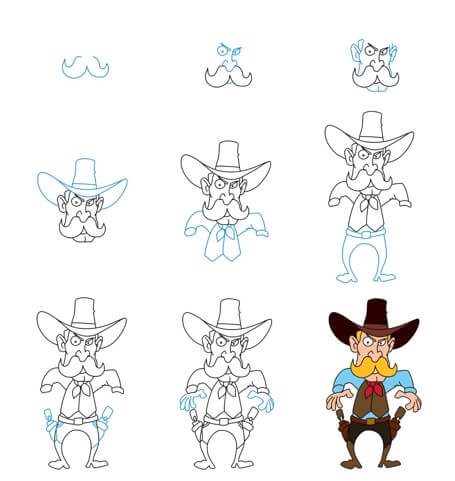 Desenhos de Tio cowboy