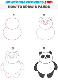 Desenhos de Um panda simples