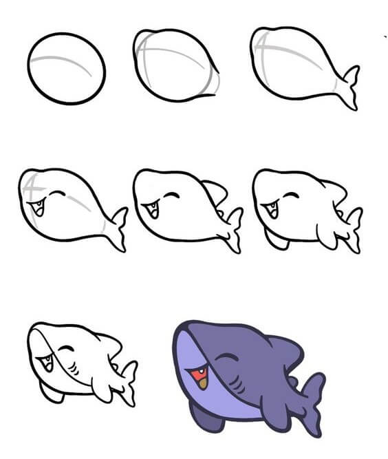 Desenhos de Bebê tubarão