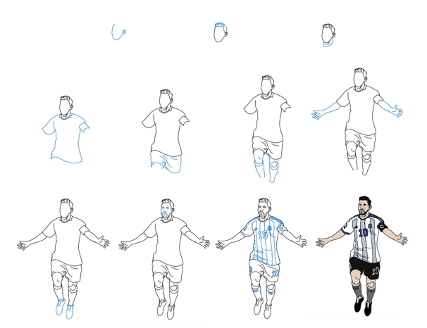 Desenhos de Comemoração do Messi 4