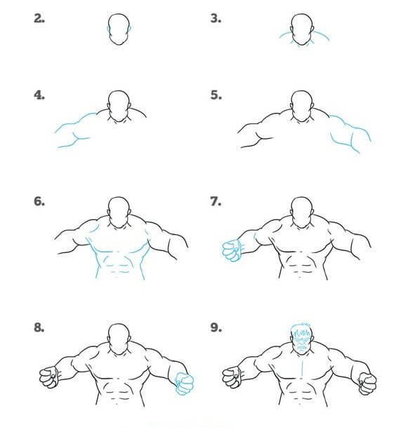 Desenhos de Corpo do Hulk