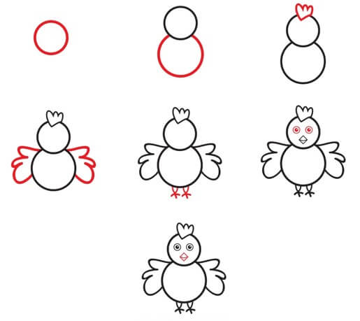 Desenhos de Frango para criança