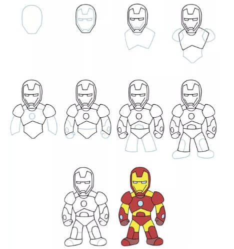 Desenhos de Homem de Ferro da Marvel
