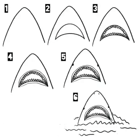 Desenhos de Mandíbula de tubarão