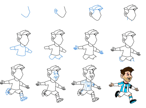 Desenhos de Messi fofo 2