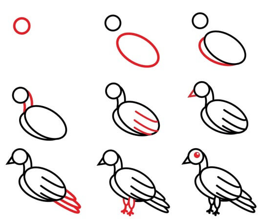 Desenhos de Pomba para crianças