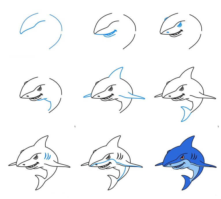 Desenhos de Tubarões