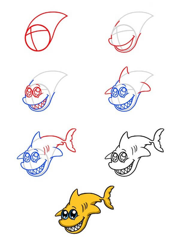 Desenhos de Tubarão Mau