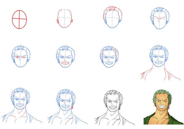 Desenhos de Zoro riu