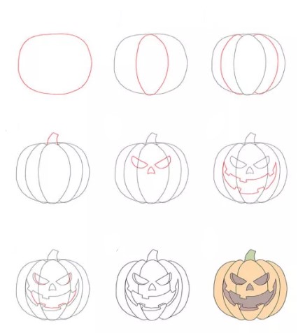 Desenhos de Abóbora de Halloween 2