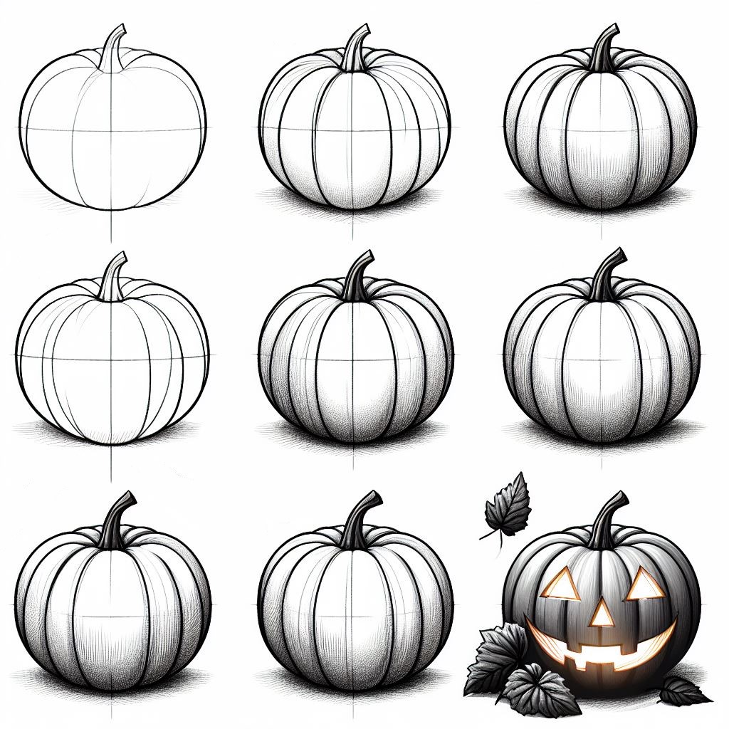 Desenhos de Abóbora de Halloween