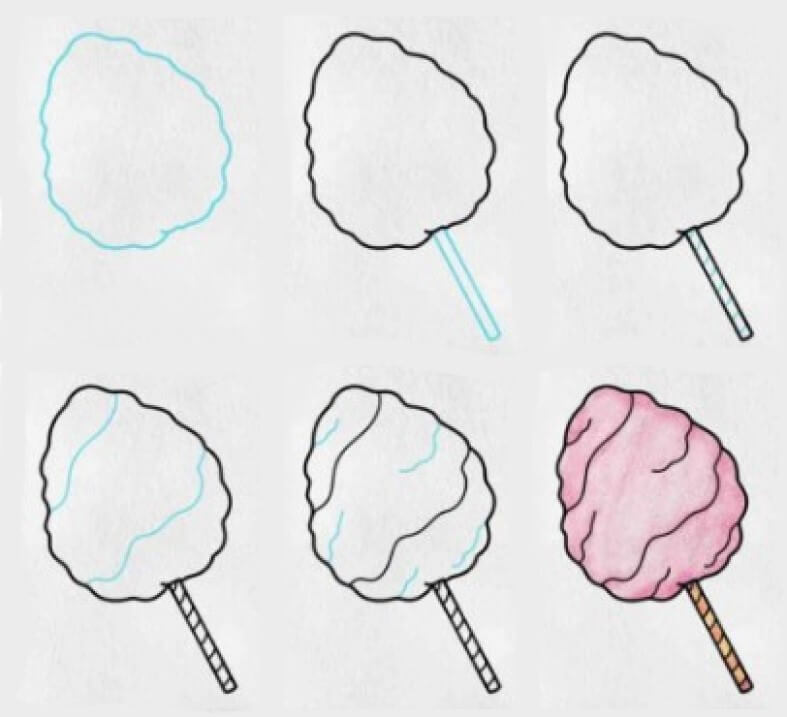 Desenhos de Algodão doce