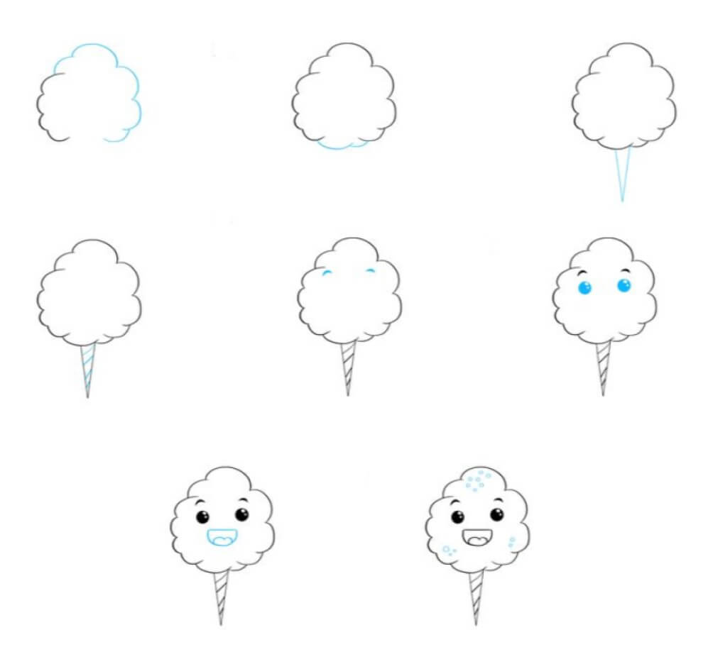 Desenhos de Algodão doce engraçado
