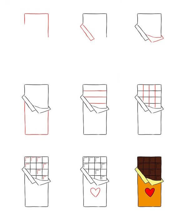 Desenhos de Amor de chocolate