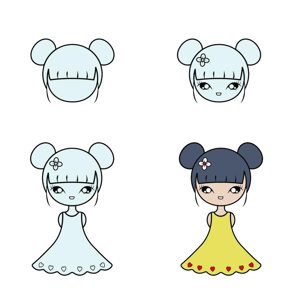 Desenhos de Anime de garota fofa