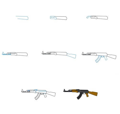 Desenhos de Arma AK grátis
