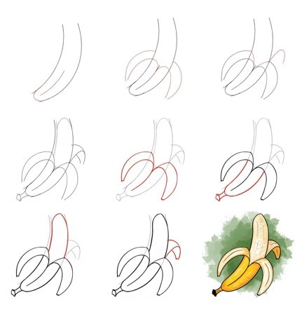 Desenhos de Banana