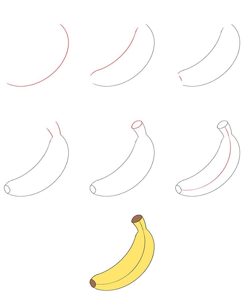 Desenhos de Banana Grande