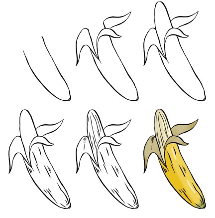 Desenhos de Banana grátis