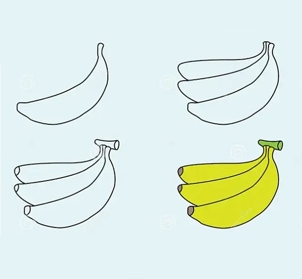Desenhos de Banana imprimível
