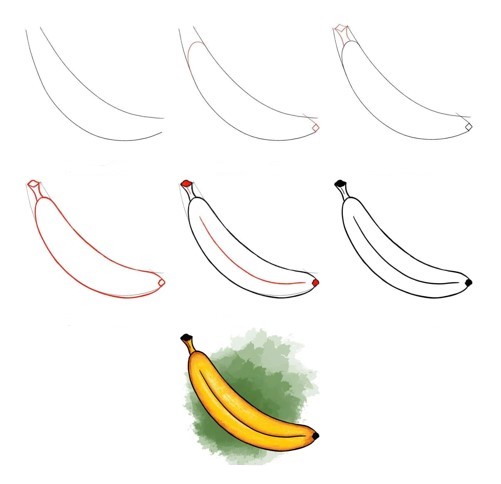 Desenhos de Banana para crianças