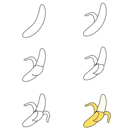 Desenhos de Banana pequena