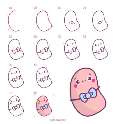 Desenhos de Batata kawaii