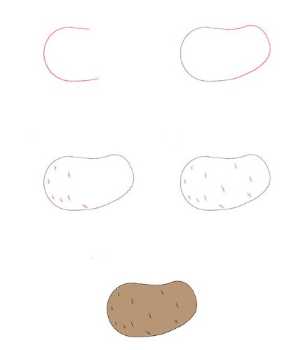 Desenhos de Batata normal