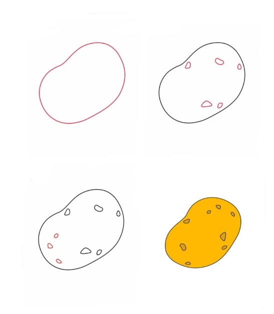 Desenhos de Batata simples