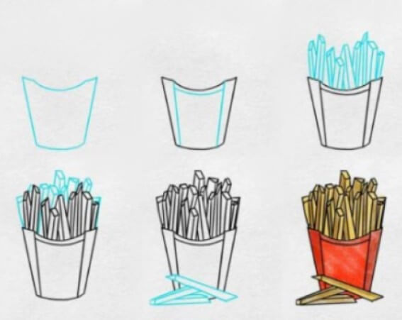 Desenhos de Batatas fritas grátis