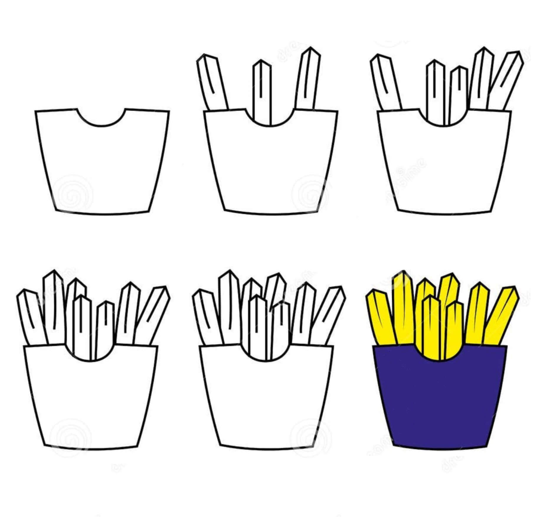 Desenhos de Batatas fritas para crianças