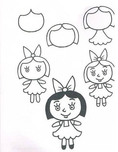 Desenhos de Bebê Garota fácil