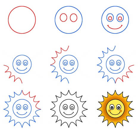 Desenhos de Bebê Sol