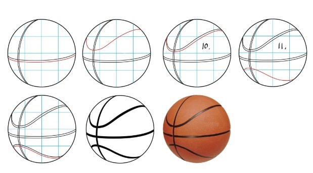 Desenhos de Bela bola de basquete