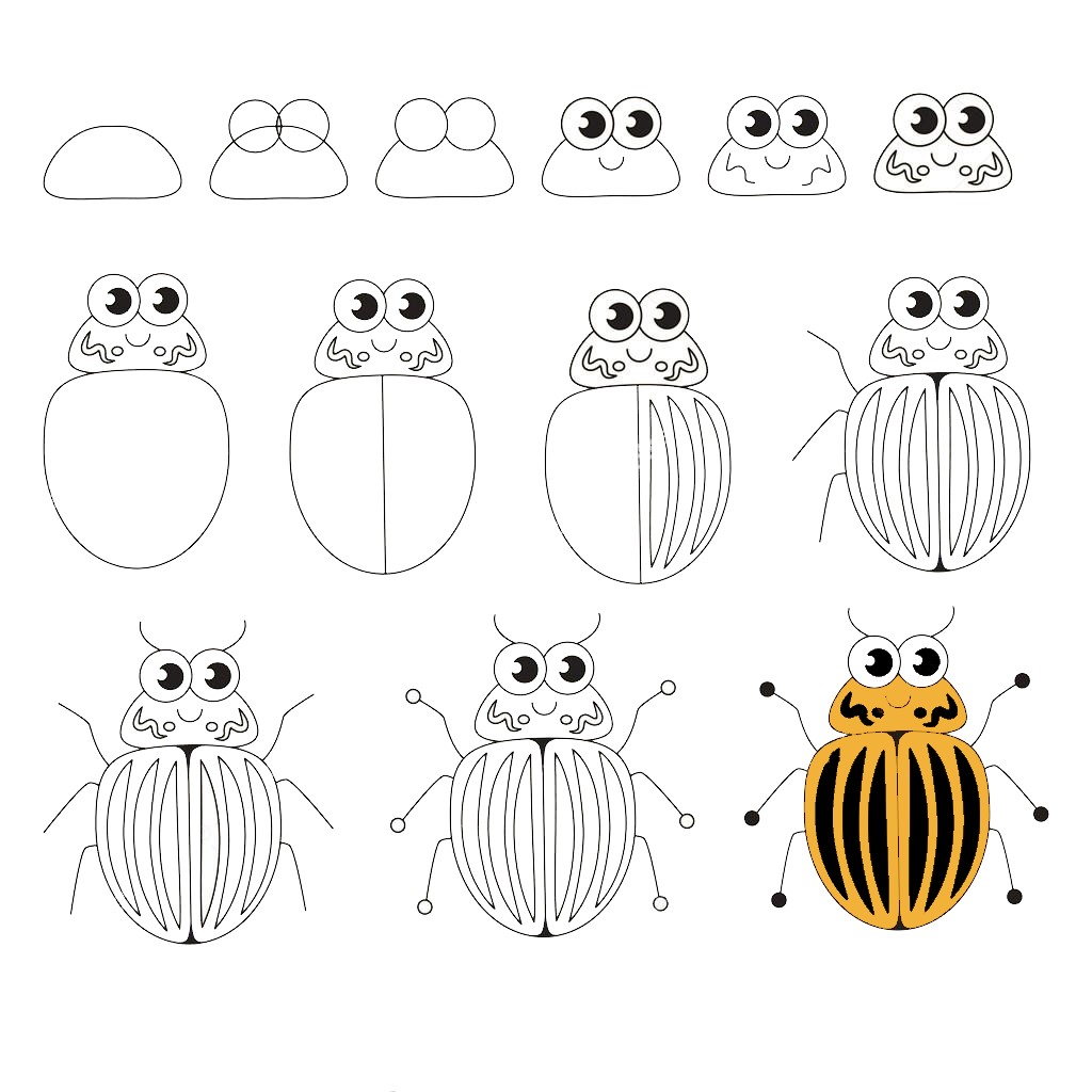 Desenhos de Besouro amarelo