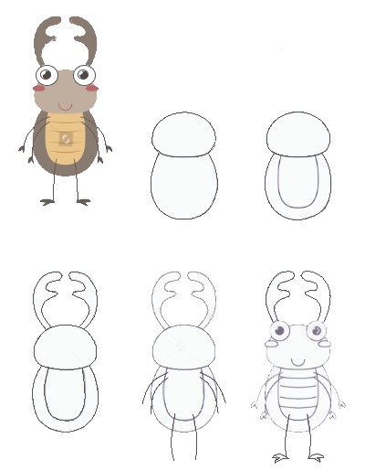 Desenhos de Besouro de olhos grandes