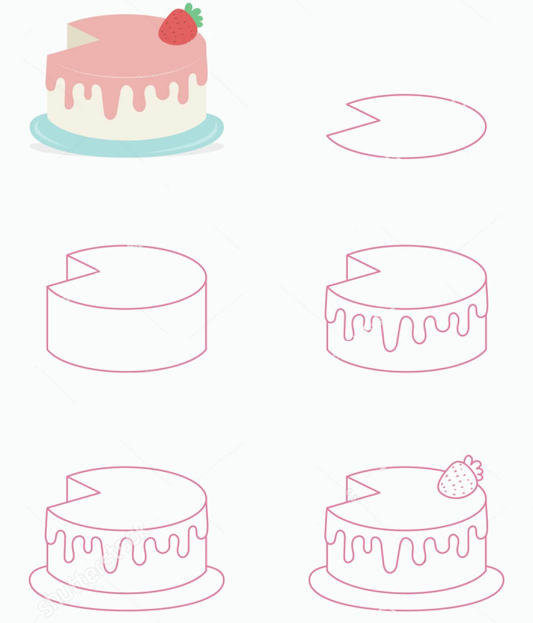 Desenhos de Bolo de creme básico