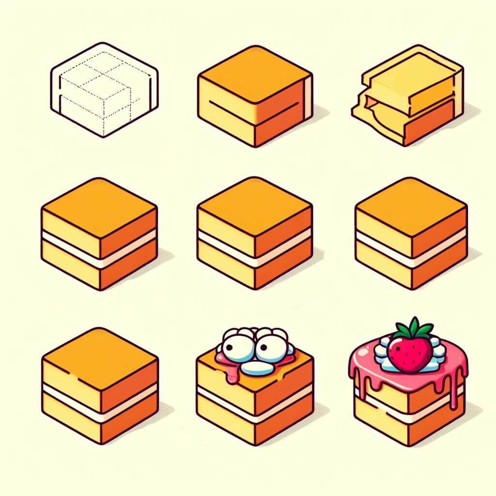 Desenhos de Bolo de creme