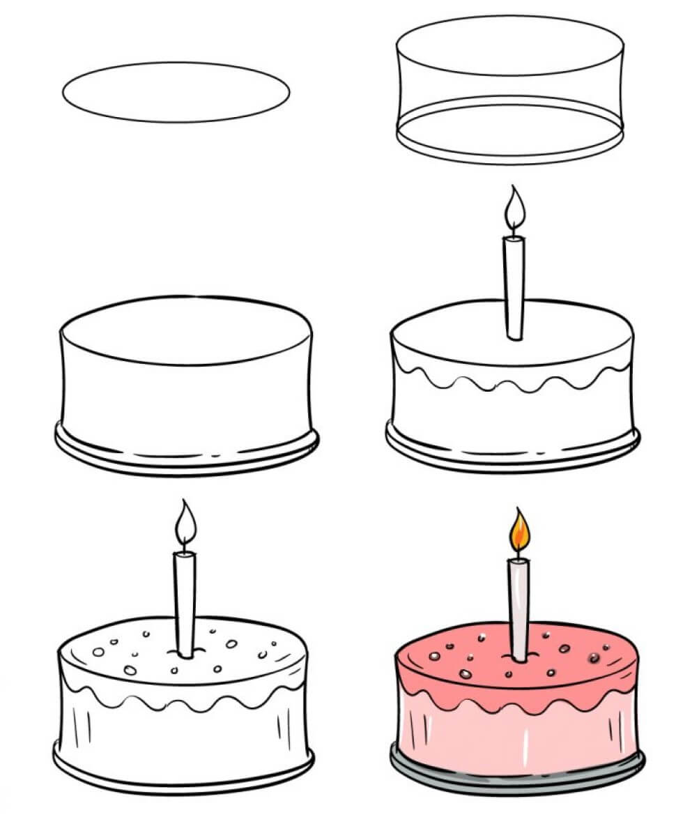 Desenhos de Bolo de creme para crianças