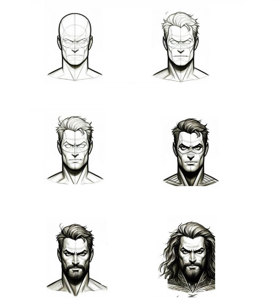 Desenhos de Cabeça do Aquaman