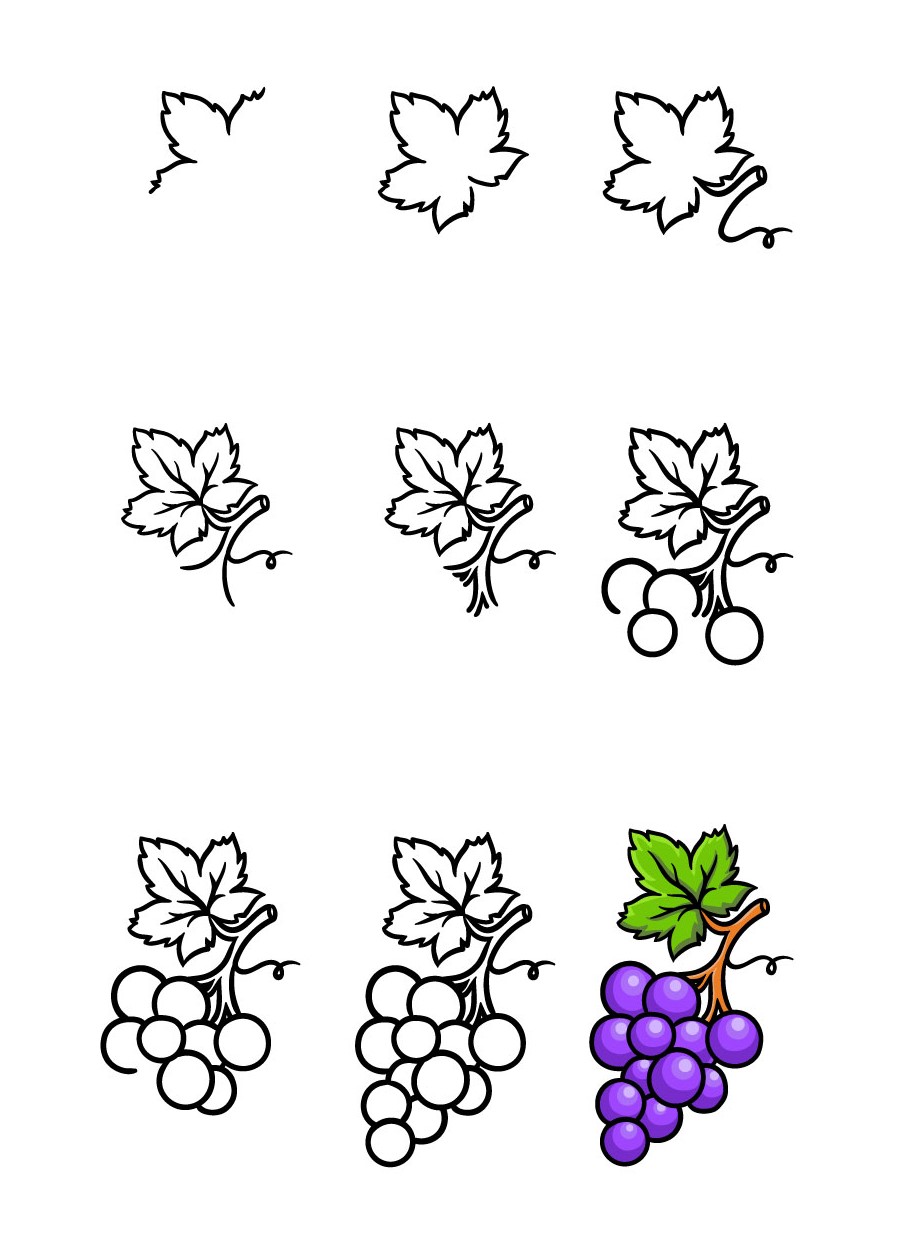 Desenhos de Cacho de uvas