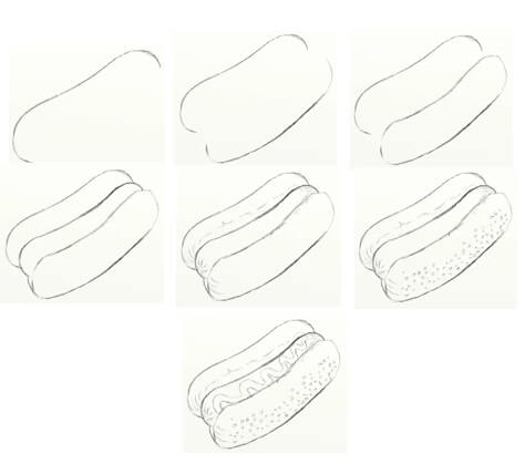 Desenhos de Cachorro-quente básico