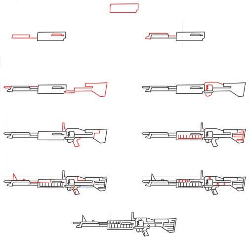 Desenhos de Canhão M60