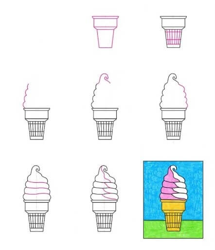 Desenhos de Casquinha de sorvete