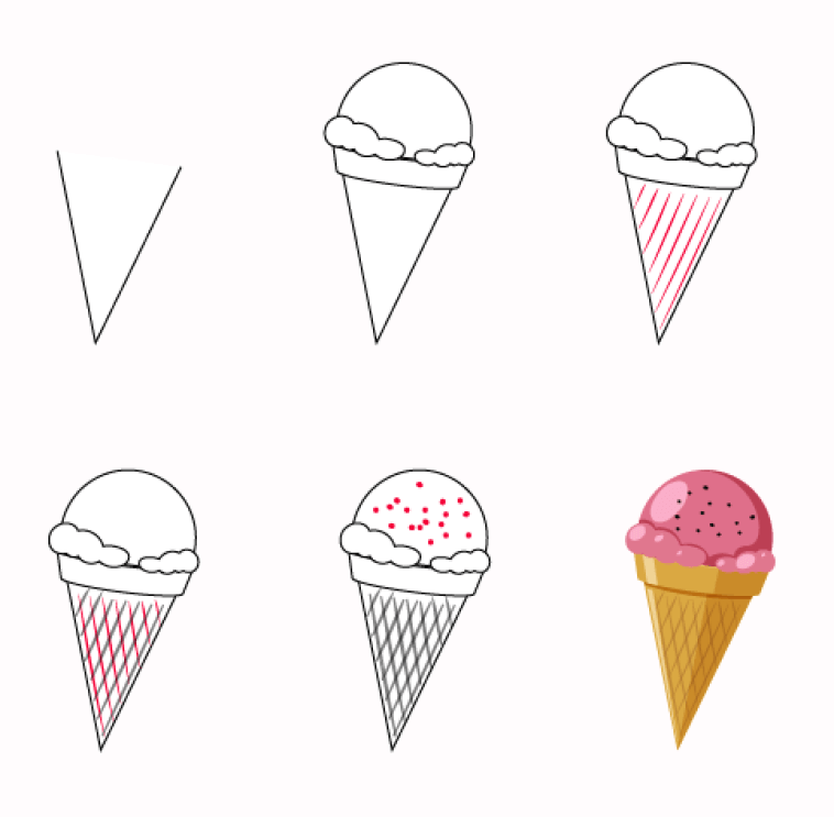 Desenhos de Casquinha de sorvete grátis