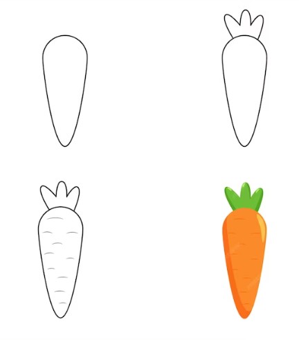 Desenhos de Cenoura gostosa
