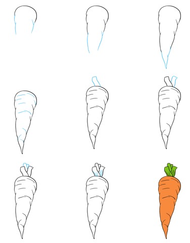 Desenhos de Cenoura realista
